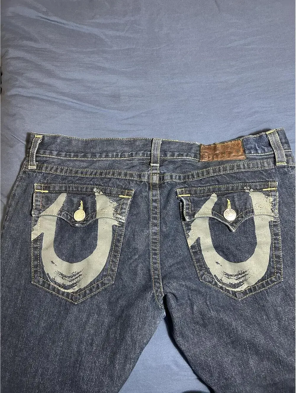 True Religion Brand Jeans Men's Dark Wash Bootcut Denim Jeans Size 36